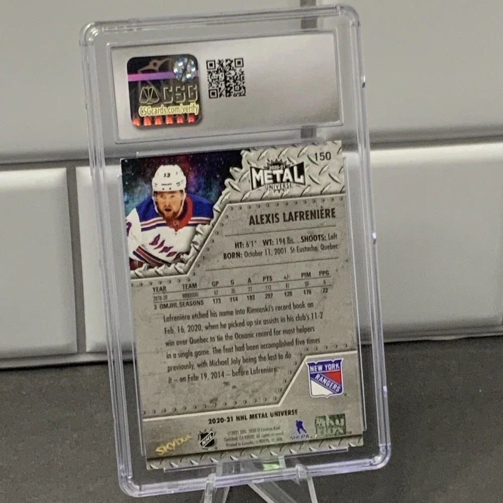 Upper Deck SkyBox Metal Universe‎ 150 Alexis Lafreniere Cardstock Mint 9
